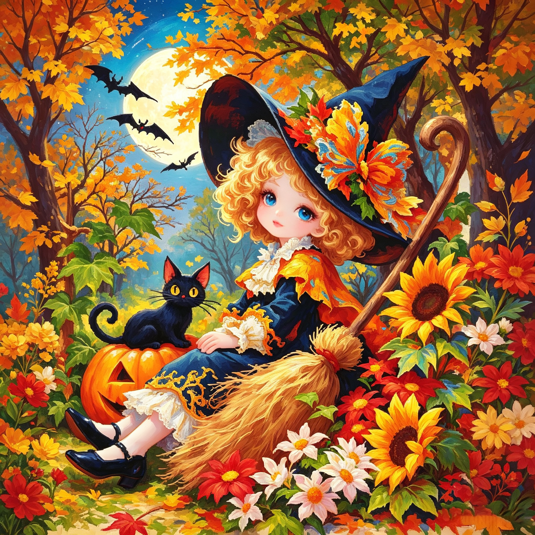 Halloween Witch Diamond Painting Kit-11.8" x 11.8"