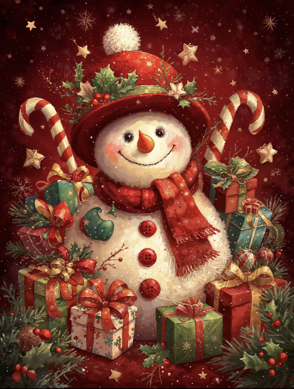 Christmas Snowman Diamond Painting Kit