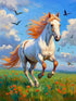 Running White Horse