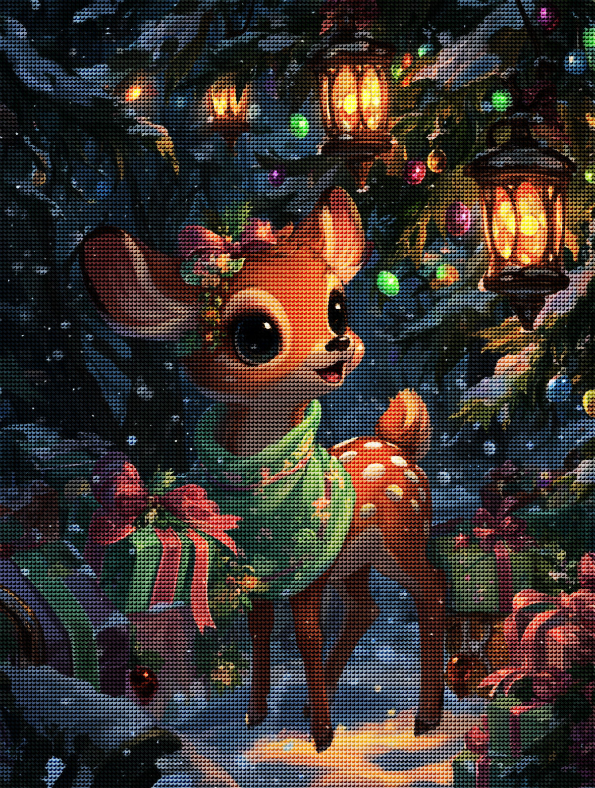 Christmas Deer Diamond Painting Kit