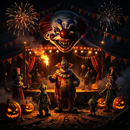 Creepy Clown Carnival Diamond Painting Kit