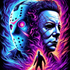 Neon Horror Mask
