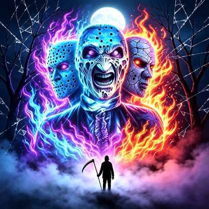 Neon Horror Mask