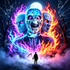 Neon Horror Mask