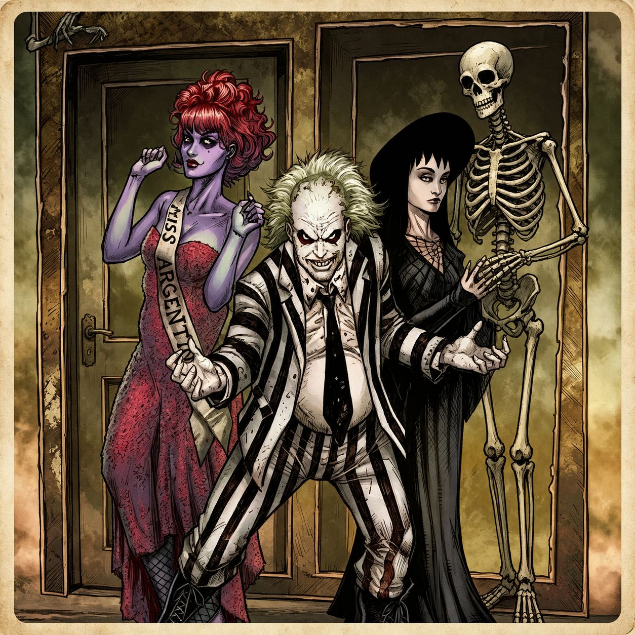 Gothic-style haunted house