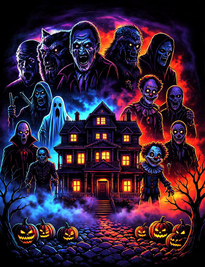 Haunted House Monster Diamond Painting Kit