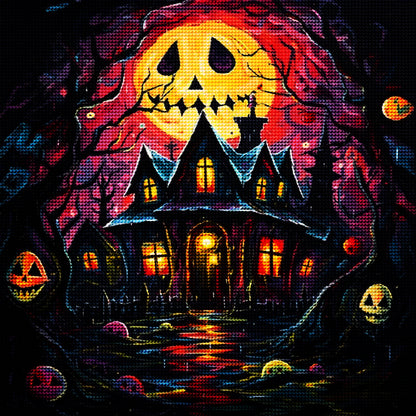 Haunted House Halloween Diamond Painting-11.8" x 11.8"