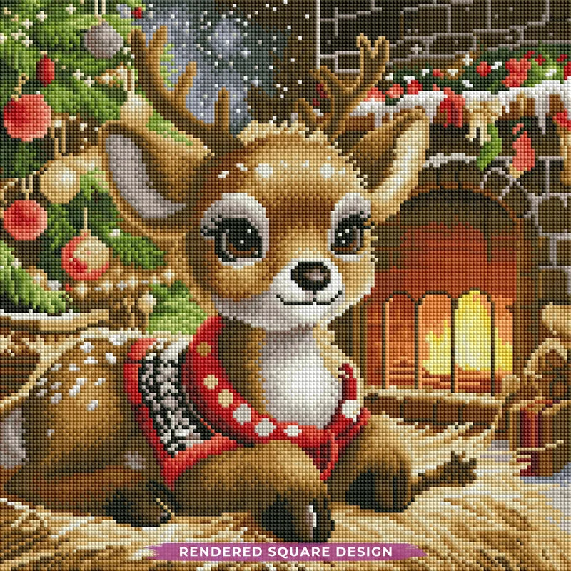 Christmas Deer Diamond Painting Kit-11.8" x 11.8"