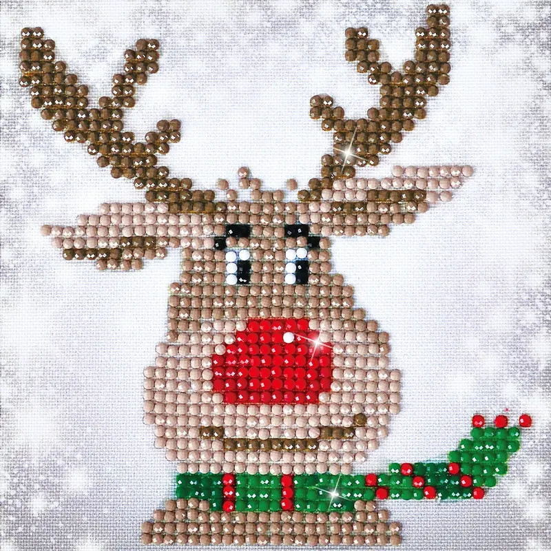 Festive Deer Delight – 5.3" x 5.3"
