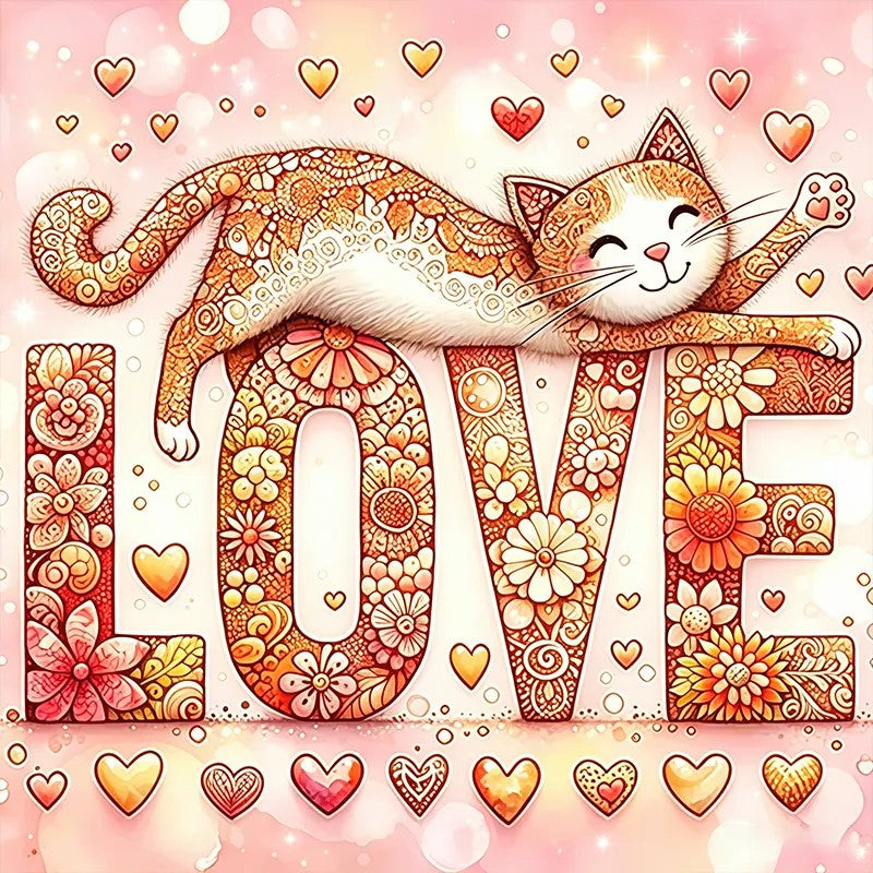 Love Cat Wall Art DW22