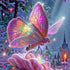 Fantasy Pink Butterfly Wall Art DW34