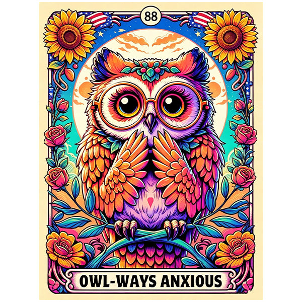 Owl-Ways Anxious Owl Wall Art DW4