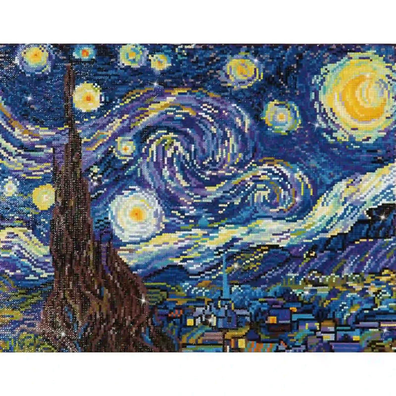 Van Gogh Starry Diamond Art 20×16in