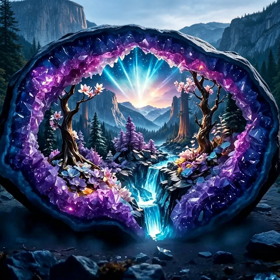 Crystal Mountain Fantasy Wall Art FJ04—11.8&