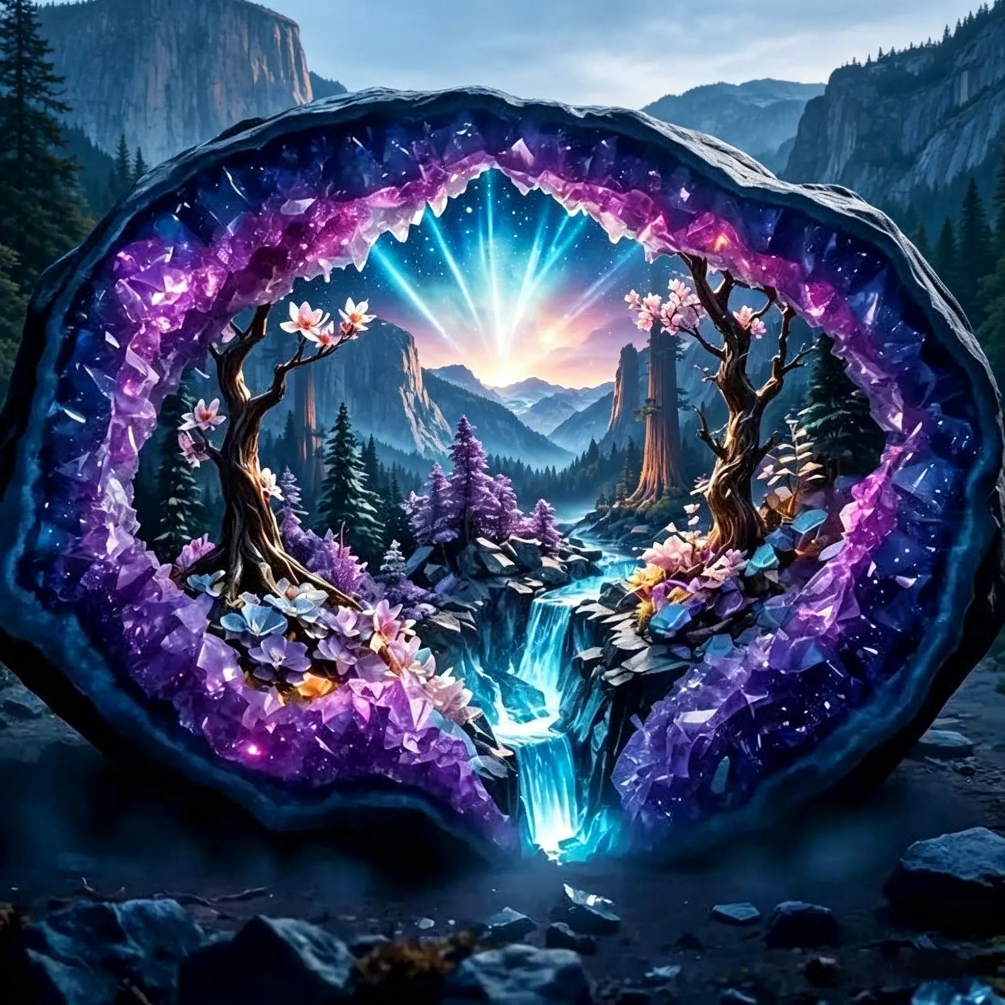 Crystal Mountain Fantasy Wall Art FJ04—11.8&