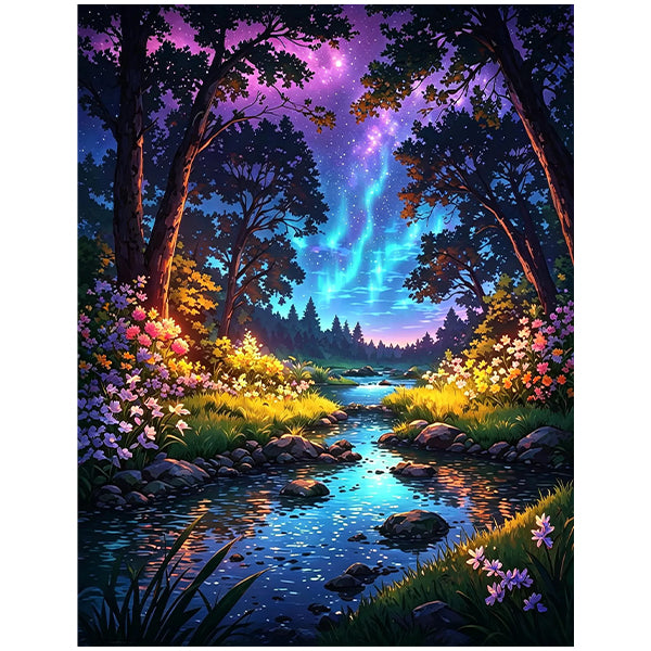 Enchanted Forest Stream Wall Art FJ05