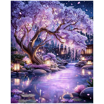 Enchanted Sakura Pond Wall Art FJ12