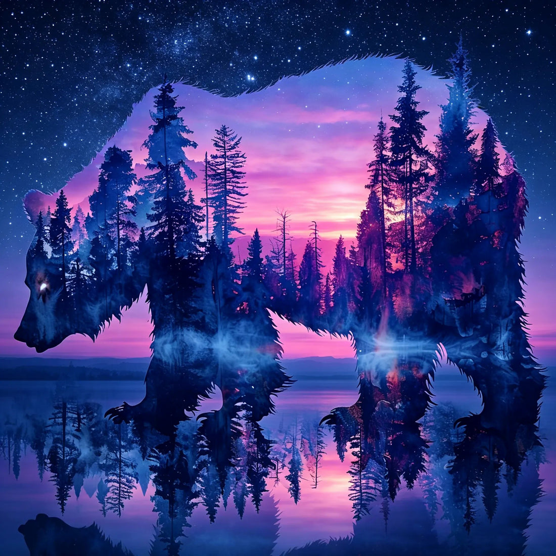 Bear Forest Night FJ14
