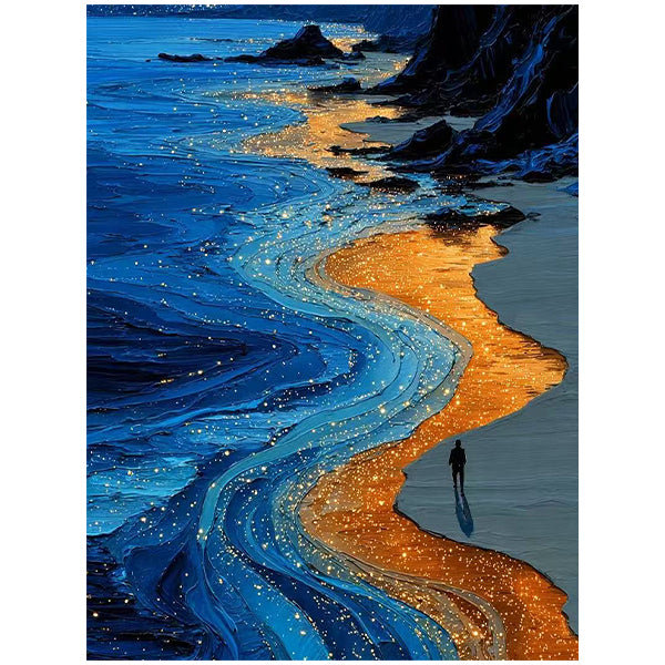 Golden Shoreline Ocean Wall Art FJ19