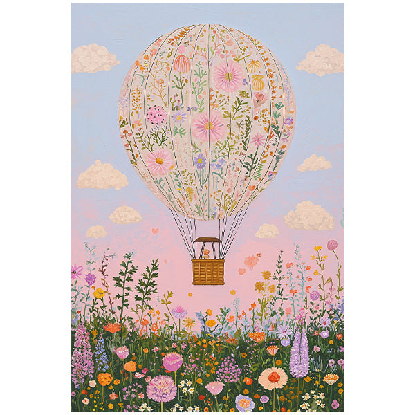 Floral Hot Air Balloon Wall Art 🎈FJ23-11.8"x 15.7&