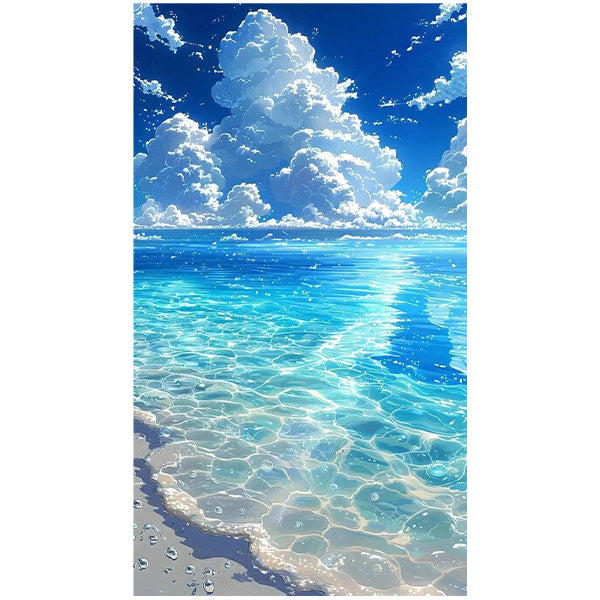 Crystal Blue Ocean Cloud Wall Art FJ25