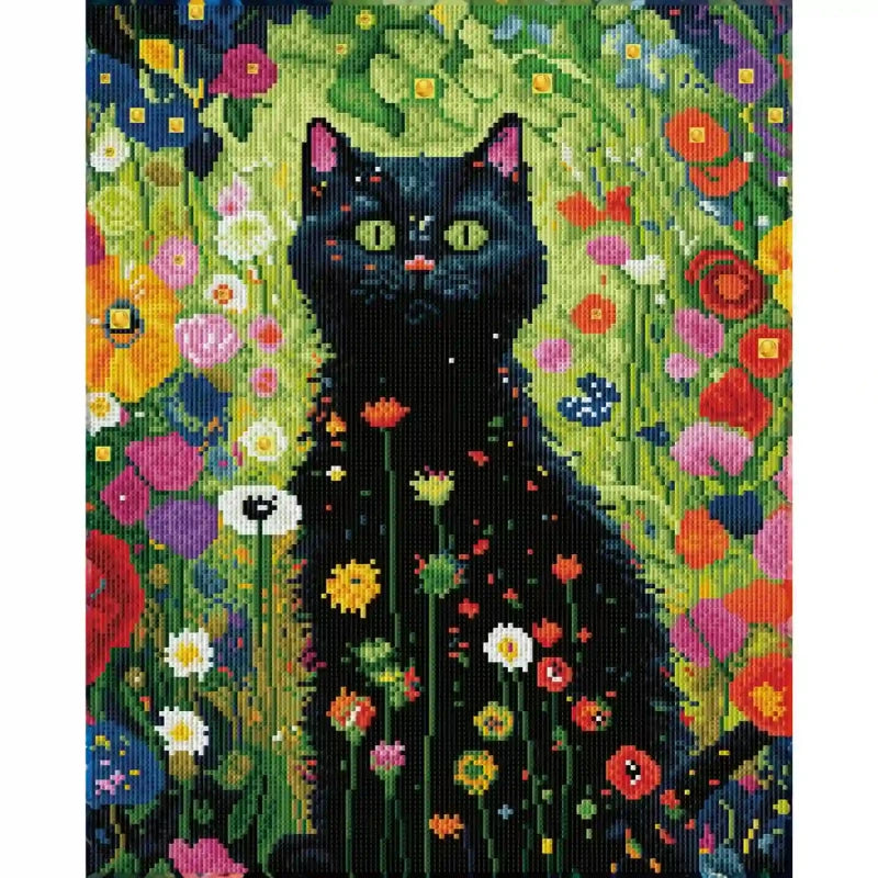 Garden Cat Diamond Craft 15.9×19.9in
