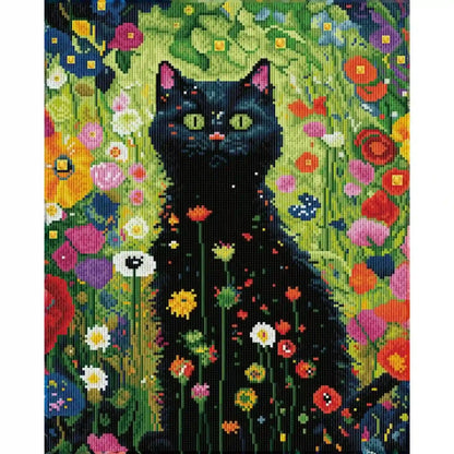 Garden Cat Diamond Craft 15.9×19.9in