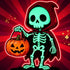 Cute Skeleton Pumpkin Halloween