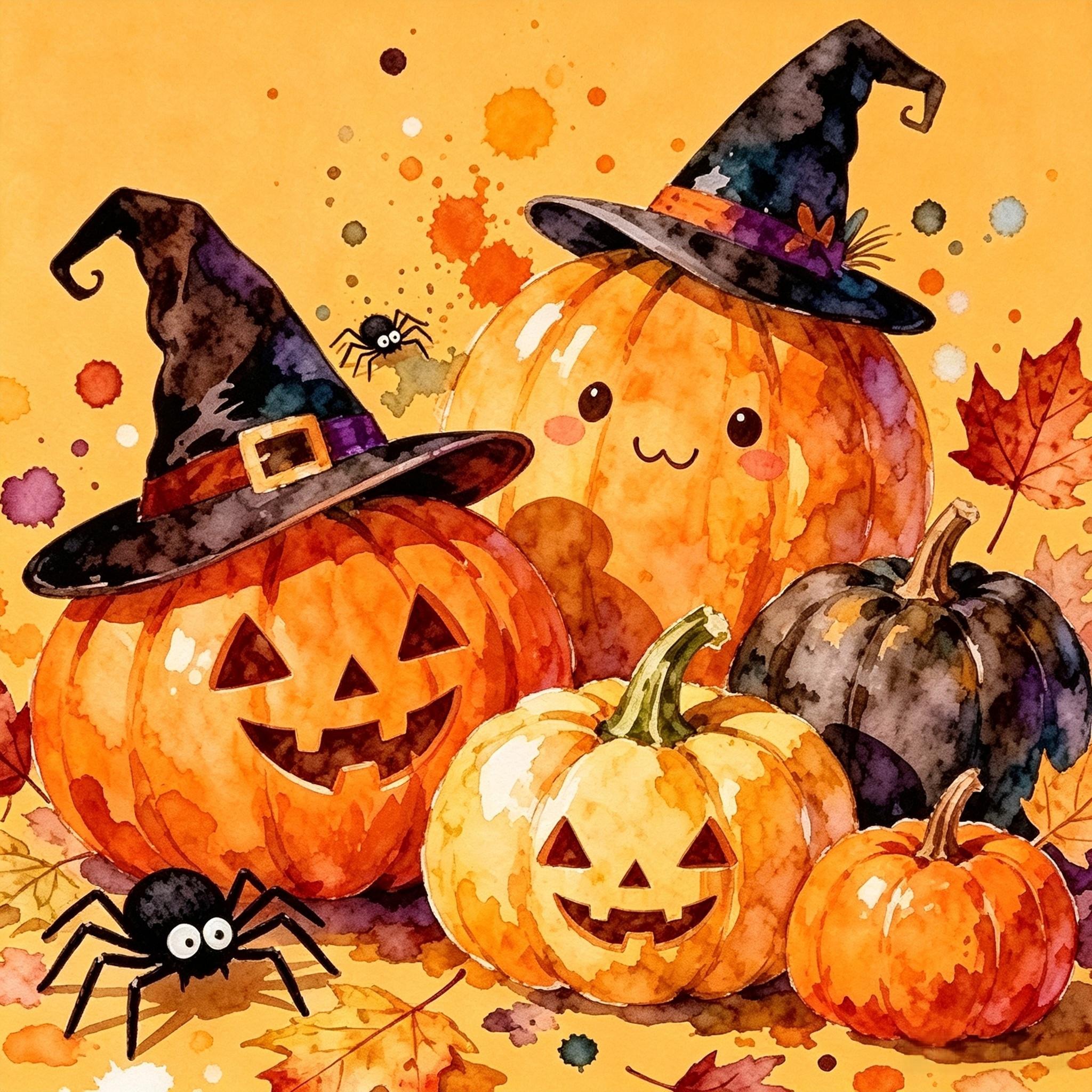 Cute Pumpkin Witch Halloween