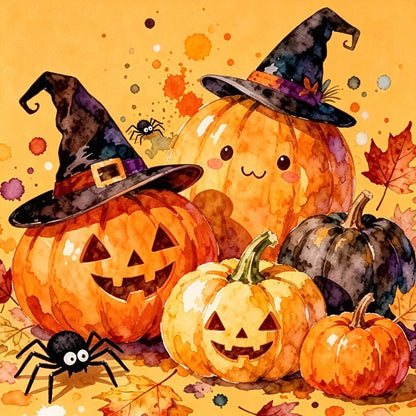 Cute Pumpkin Witch Halloween