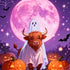 Cute Highland Cow Ghost Halloween