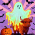 Glowing Ghost Highland Cow Halloween
