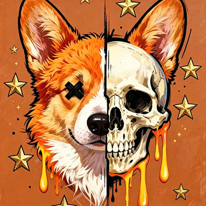 Corgi Skull Fusion Gothic