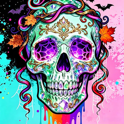 Neon Sugar Skull Halloween