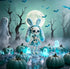 Cute Bunny Skeleton Halloween