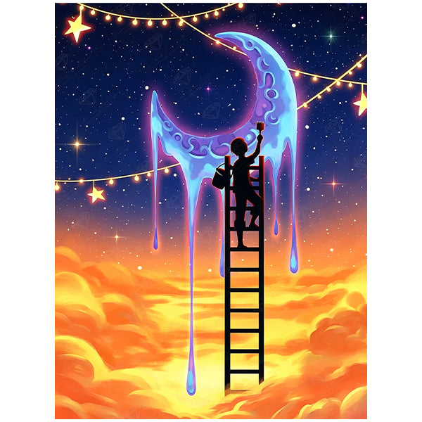 Moon Painter Fantasy Wall Art HH02