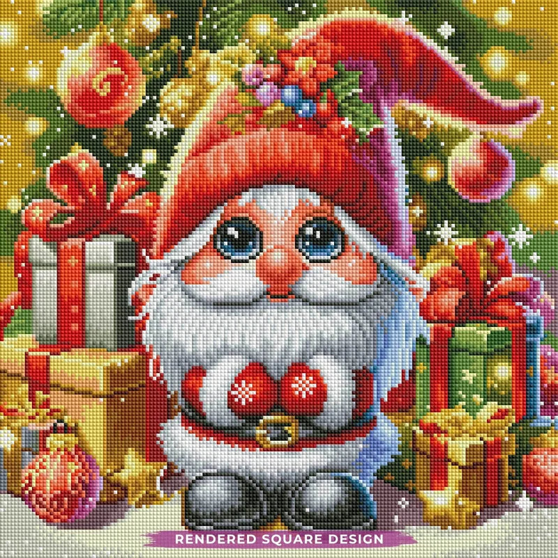 Christmas Gnome Diamond Painting Kit-11.8" x 11.8"