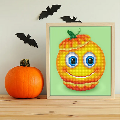 Autumn Pumpkin Dotz Art 10.2×9.1in