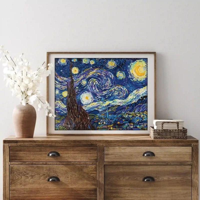 Van Gogh Starry Diamond Art 20×16in