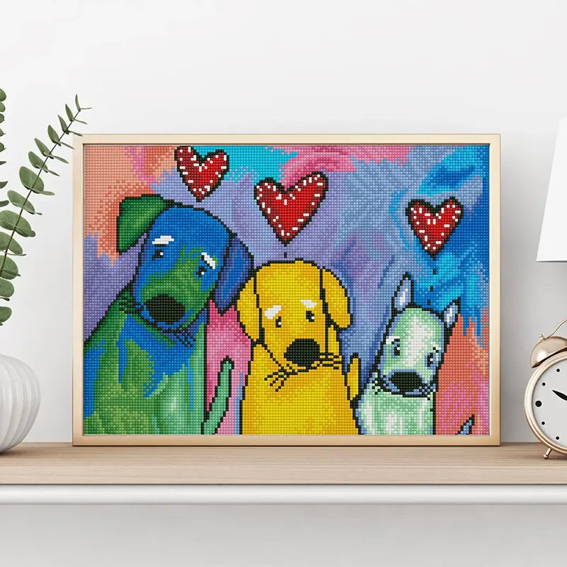 Puppy Pals Portrait – 16.5" x 12.6"