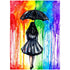Rainbow Rain Girl Wall Art RW07
