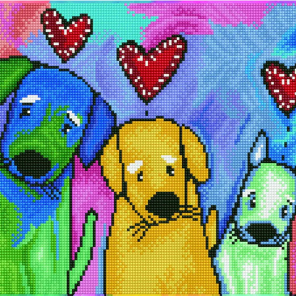 Puppy Pals Portrait – 16.5" x 12.6"