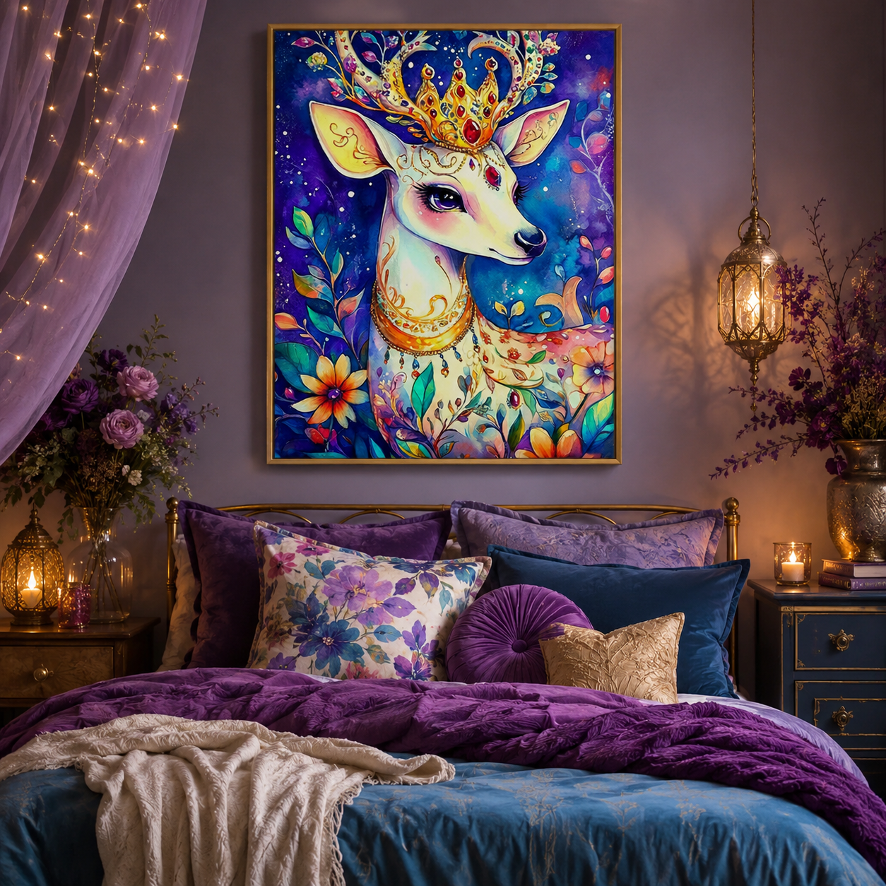 Enchanted Deer Queen Wall Art DW28-11.8"x 15.7&