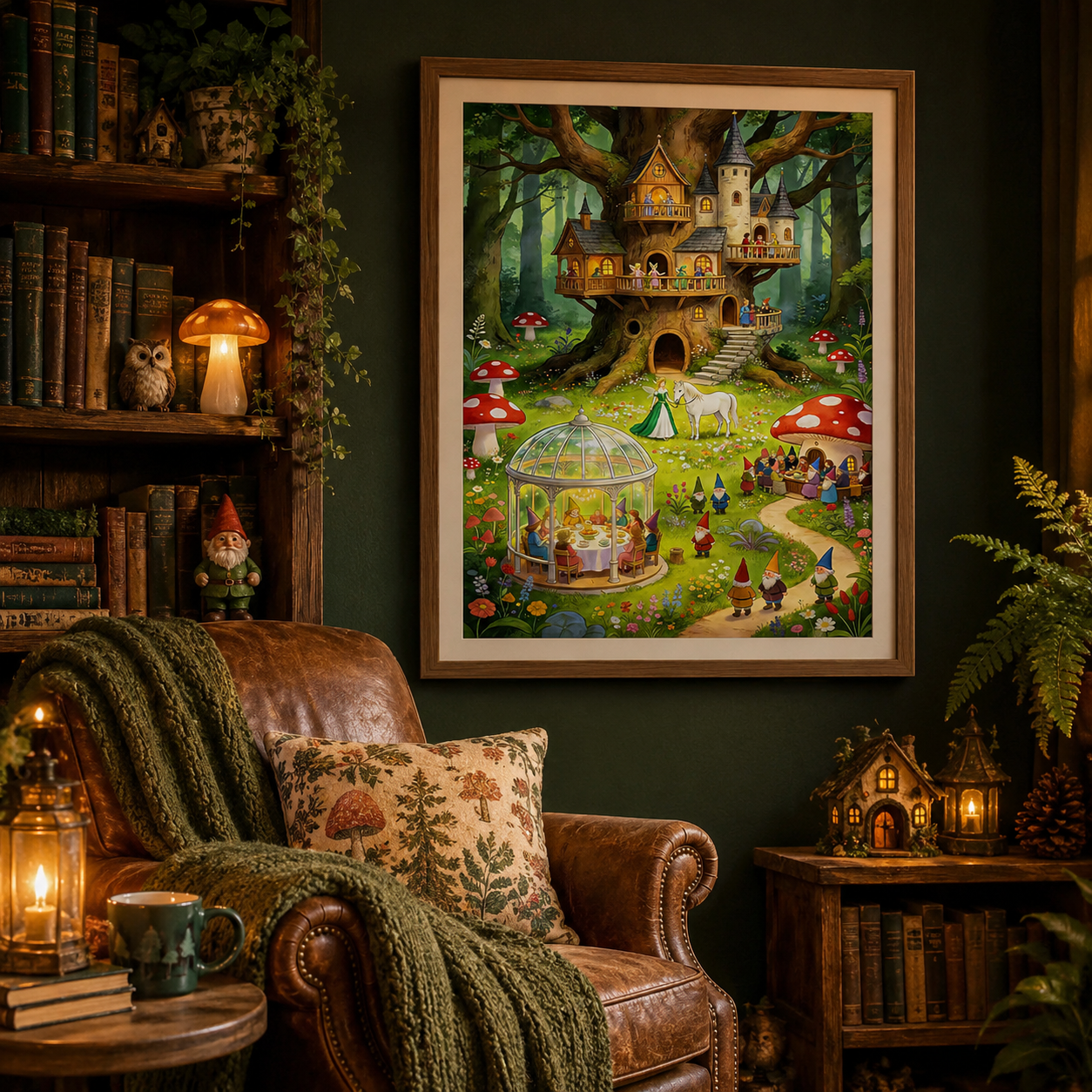 Enchanted Fairy Treehouse Wall Art 🌳HX09-11.8"x 15.7&