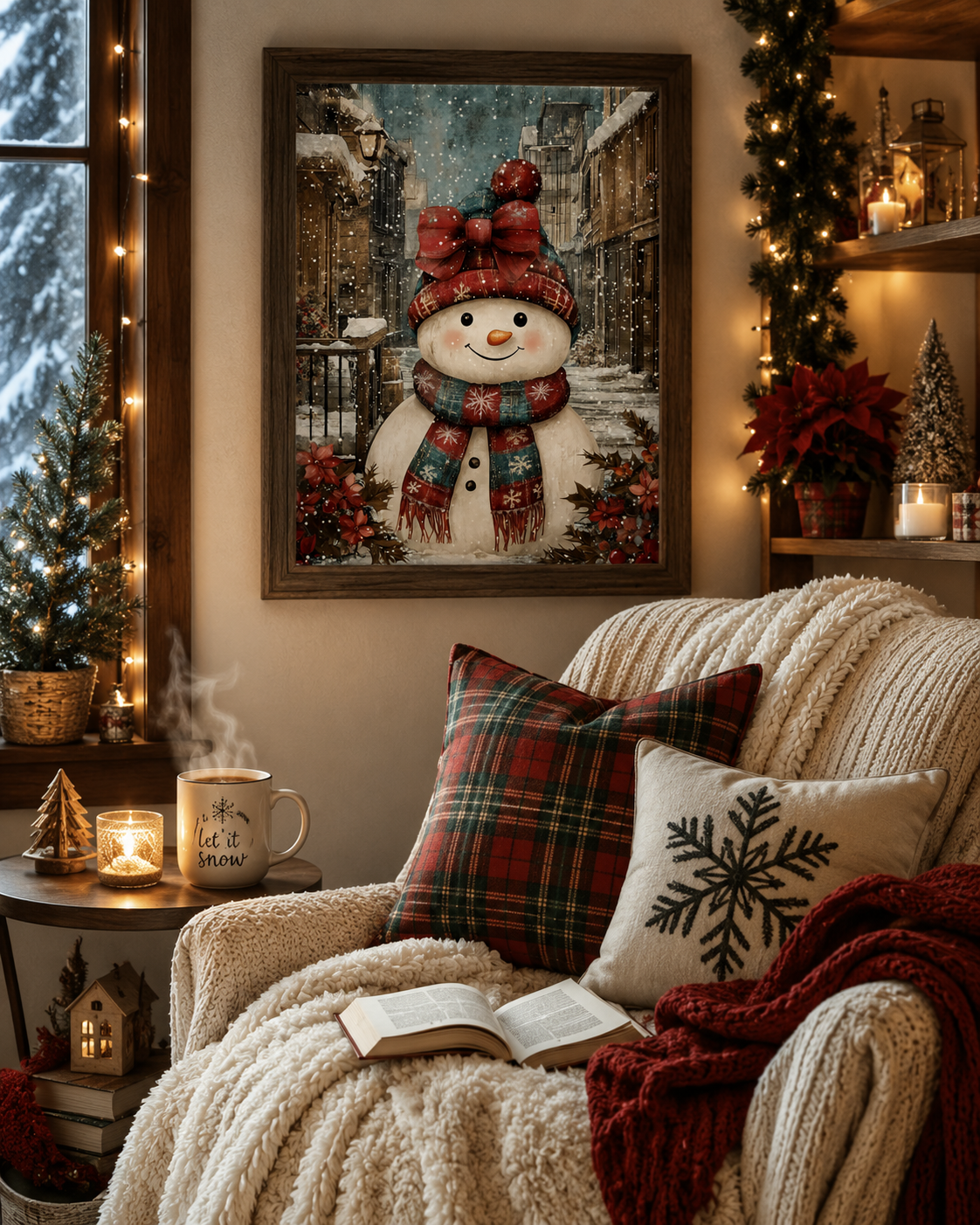 Christmas Snowman Diamond Painting Kit-11.8" x 15.7"