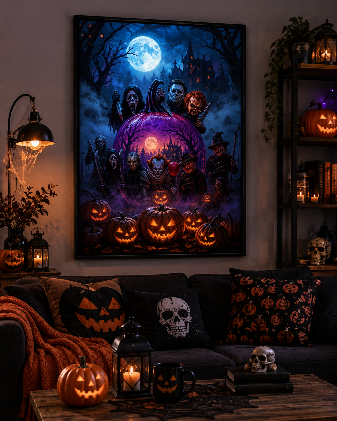 Halloween Horror Pumpkin Diamond Painting Kit-11.8" x 15.7"