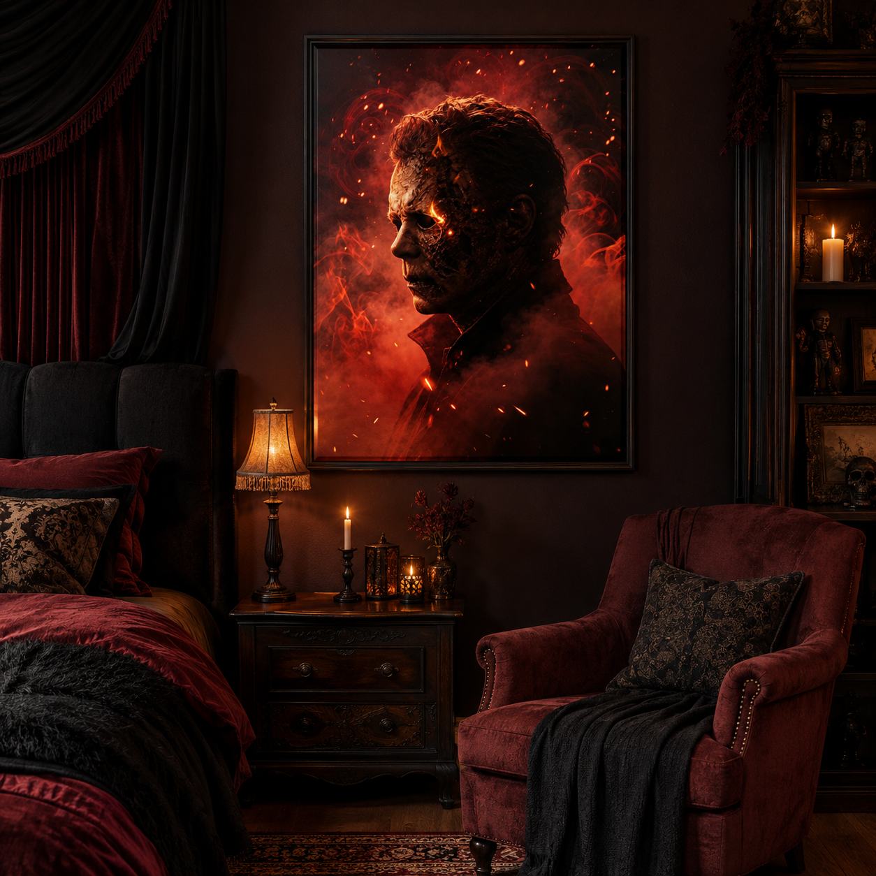 Burning Mask Horror Diamond Painting Kit