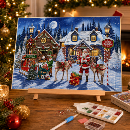 Christmas Winter Village Diamond Painting Kit-11.8" x 15.7"