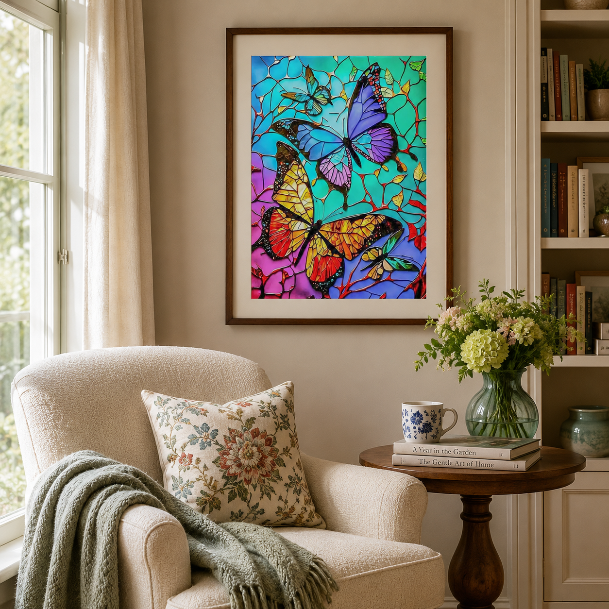 Stained Glass Butterfly Wall Art DW39-11.8"x 15.7&