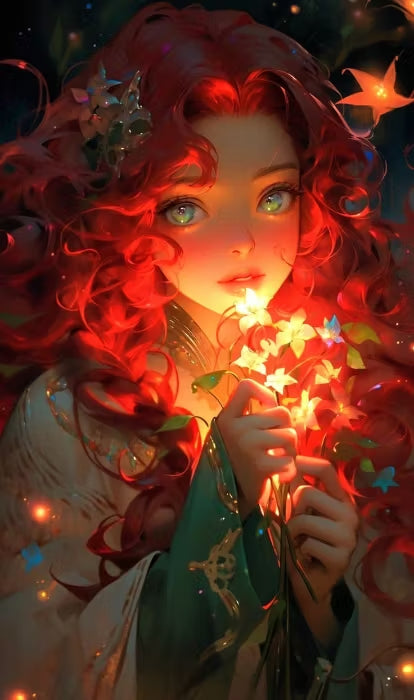 Enchanting Red-Haired Fairy
